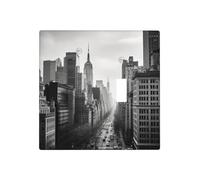 Plaques murales décoratives New York noires et blanches pour interrupteur 2 interrupteurs - Plaque d'interrupteur électrique en thermoplastique pour appareil de décoration, vis incluses