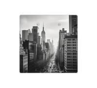Plaques murales décoratives New York noires et blanches pour interrupteur 2 interrupteurs - Plaque d'interrupteur électrique en thermoplastique pour appareil de décoration, vis incluses