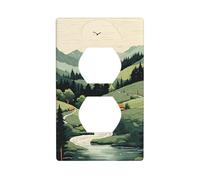 Plaques murales duplex - Couvercles de prise de courant de taille standard - 11,4 x 7 cm - Plaque d'interrupteur en polycarbonate incassable - Double sortie