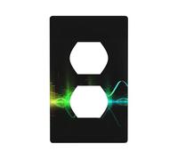 Plaques murales duplex - Couvercles de prise de courant de taille standard - 11,4 x 7 cm - Plaque d'interrupteur en polycarbonate incassable - Double sortie