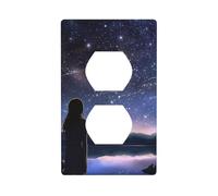 Plaques murales duplex - Couvercles de prise de courant de taille standard - 11,4 x 7 cm - Plaque d'interrupteur en polycarbonate incassable - Double sortie