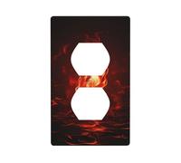 Plaques murales duplex - Couvercles de prise de courant de taille standard - 11,4 x 7 cm - Plaque d'interrupteur en polycarbonate incassable - Double sortie