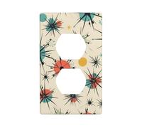 Plaques murales duplex - Couvercles de prise de courant de taille standard - 11,4 x 7 cm - Plaque d'interrupteur en polycarbonate incassable - Double sortie