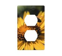Plaques murales duplex - Couvercles de prise de courant de taille standard - 11,4 x 7 cm - Plaque d'interrupteur en polycarbonate incassable - Double sortie