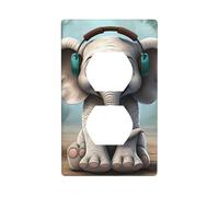 Plaques murales duplex - Couvercles de prise de courant de taille standard - 11,4 x 7 cm - Plaque d'interrupteur en polycarbonate incassable - Double sortie