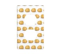Plaques murales duplex décoratives pour prises électriques, taille standard 1 - 11,4 x 7 cm, motif pomme de terre, plaque de protection murale en polycarbonate thermoplastique