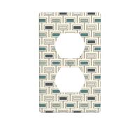 Plaques murales duplex décoratives pour prises électriques, taille standard 1 - 11,4 x 7 cm, petite plaque rectangulaire pour prise murale, polycarbonate thermoplastique