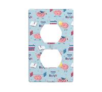 Plaques murales duplex décoratives pour prises électriques, taille standard 1 - 11,4 x 7 cm, plaque de protection murale pour entraînement cérébral, polycarbonate thermoplastique