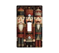 Plaques murales en thermoplastique pour interrupteur Casse-noisette, décoration festive rouge, taille standard