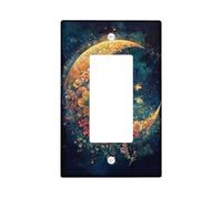 Plaques murales en thermoplastique pour interrupteur de lumière au clair de lune - Motif nuit enchantée - Pour décoration d'intérieur - Taille standard