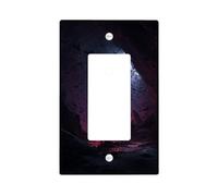 Plaques murales en thermoplastique pour interrupteur - Motif chauve-souris violette et noire - Pour décoration d'Halloween - Taille standard
