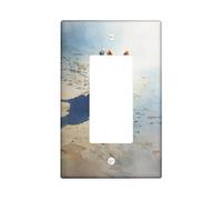 Plaques murales en thermoplastique pour interrupteur Yorkshire Terrier, motif chien ludique pour décoration d'intérieur, plaques murales en thermoplastique, taille standard à bascule simple