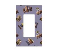 Plaques murales imprimées pour amateurs de livres - Plaques murales de taille moyenne 12,7 x 7,6 cm - Couvercle décoratif pour interrupteur - En polycarbonate thermoplastique