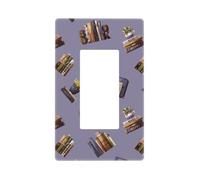 Plaques murales imprimées pour amateurs de livres - Plaques murales sans vis - Taille standard - 11,7 x 7,1 cm - Plaque décorative pour interrupteur - En polycarbonate thermoplastique