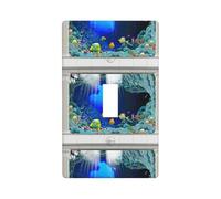 Plaques murales murales avec impression graphique de poissons du monde sous-marin - Plaque murale pour interrupteur à bascule unique