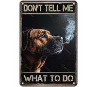Plaques Ne Me Dis Pas Quoi Faire, Chien Plaque Murales Drôles Pancarte pour Garage Ferme Cour Toilettes S