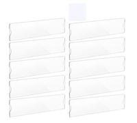 Plaques nominatives - 10 supports transparents pour panneaux de porte, ruban double face inclus | Affichage de panneaux muraux pour le lieu de travail, supports de montage mural de bureau