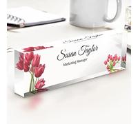 Plaques nominatives personnalisées pour bureau - Plaque nominative en acrylique - Unique pour amis, famille et collègues - 20,3 x 6,1 x 3 cm