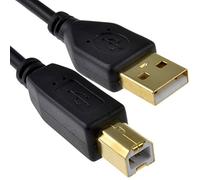 Plaqués Or 24AWG USB 2,0 Haute Vitesse câble Imprimeur Cordon A vers B Noir 0,25 m [0.25 mètre/0,25m]