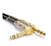 Plaqués Or Droit Angle Stereo/Balanced Jack 6,35 mm Fiches câble Cordon 3 m [3 mètre/3m]