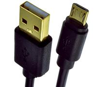 Plaqués Or USB 2,0 A vers Micro B Rapide Charge et Sync câble 24AWG 3 m Noir [3 mètre/3m]