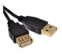 Plaqués Or USB 2,0 d'extension Rallonge Cordon 24AWG Haute Vitesse câble A Fiche vers Femelle 1 m [1 mètre/1m]