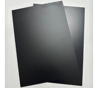Plaques Plastique PP Noir/Blanc Mat 300x200mm Feuilles Polypropylène Givrée Épaisseur 0.3-2mm Pour Découpe Laser Bricolage Modélisation Projets DIY Prototypage(Black,Thick:1mm-6pcs)
