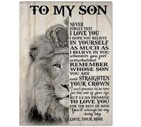 Plaques pour fils Décoration en métal Inscription My Son Never Forget I Love You Be Love from Mom 20,3 x 30,5 cm