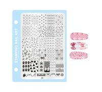 Plaques pour tampons à ongles: pochoirs de manucure, moules de presse d'art professionnel, kit de pochoirs gravés | Outils d'impression gravés avec précision en métal inoxydable avec