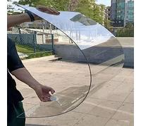 Plaques pour Toiture en Polycarbonate,Feuille de Plastique Transparente Légère,Panneau Durable PC,Porte D'entrée Auven,Anti-UV,pour Toits,Garage,Marquise,Serre et Enclos (0.6x3m)