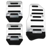 Plaques Rechange Pédale frein Couvercle Antidérapant Universel Kit De Pédales Frein Manuel À Gaz Automatique, Pièces Rechange Automobiles Voiture Pédales Couvre Pédale Embrayage(Silver)