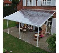 Plaques Transparente en Polycarbonate pour Toiture,Panneau pour Serre,Résistant Chocs Rayons UV Intempéries,Feuille pour Jardin,Auvent Couvertures pour Carport Pergola,avec Vis (0.5 * 4m)