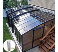 Plaques transparentes en polycarbonate - Panneau imperméable et résistant aux UV pour serre - Toit de jardin résistant aux chocs - Taille personnalisable (1,2 x 12 m) - Avec vis - Idéal pour balcon et