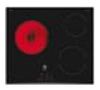 Plaques VitroCéramiques 3EB714LR. 60 cm Noir