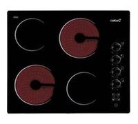 CATA - 604 HVI - Plaque vitrocéramique - Couleur noire - 4 zones de cuisson Haute Lumière - 9 niveaux de puissance réglables -