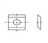 Plaquette 54 pour système Oertli 15x8x1,5mm T04F 10 pcs.