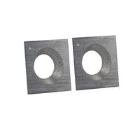 Plaquette carrée | 13,6 x 13,6 x 2 mm 30° | 2 pièces | Lame réversible adaptée au bois dur et au bois tendre | Lame de rechange pour prétailleuse, fraise à laquer, fraise à rainurer |T08MF