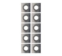 Plaquette carrée T08MF | 14 x 14 x 2 mm 30° | 10 pièces | Couteaux réversibles adaptés au bois dur et au bois tendre | Couteaux de rechange pour prétailleurs, fraises à laquer, fraises à rainurer