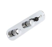 Plaquette de Circuit Imprimé Tl pour Guitare Électrique, Métal Argenté | Remplacement pour Sélecteur de Micros, Trois Fils de Sortie, Deux Potentiomètres, Montage Rapide en Atelier