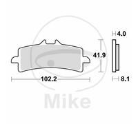 Plaquette de Frein Carbone Crq TRW 787.00.86 BMW 1000 HP4 Race 2013-2016