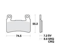 Jeu de plaquettes de frein TRW MCB703 sans homologation routière