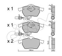 Plaquette de Frein CIFAM 822-181-3 Avant