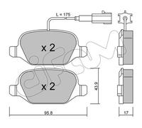 Kit De Plaquettes De Frein Frein À Disque Metelli 22-0323-2 pour Alfa Romeo Fiat