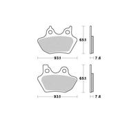 Plaquette De Frein Ferodo Pour Moto Harley Davidson 1450 Flstc Heritage Softail Cl 2000 À 2006 Av Neuf