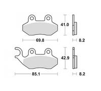 Plaquette De Frein Ferodo Pour Scooter Daelim 50 Sj R A-Four 2005 À 2010 Av Neuf