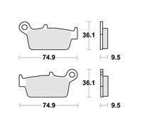 Jeu de plaquettes de frein TRW MCB575 sans homologation routière