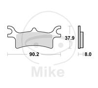 Plaquette de Frein Frittées Si TRW Polaris 800 S. Man B. Boss X6 2009-2012