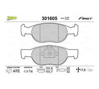 Plaquette de frein gamme first Fiat punto fr - VALEO - 301605