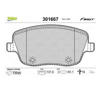Valeo Plaquettes de frein 301667 – Compatible SEAT Cordoba, Ibiza III; Skoda Fabia I/II, Roomster