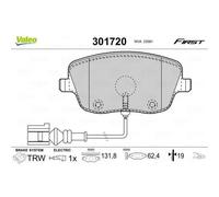 Valeo Jeu de 4 plaquettes de frein 301720 pour SEAT Ibiza III, SKODA Fabia, VW Polo